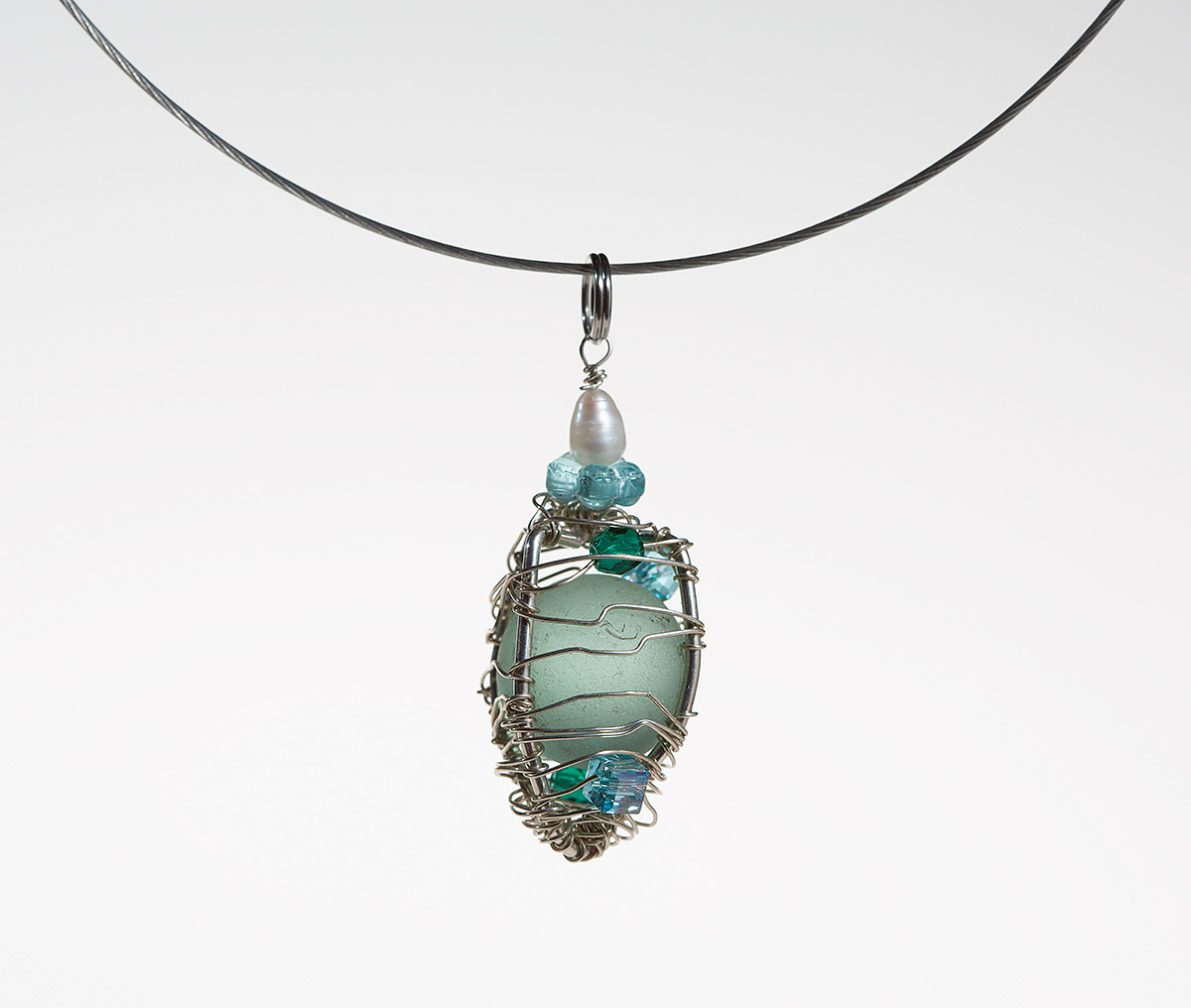 sea marble necklace